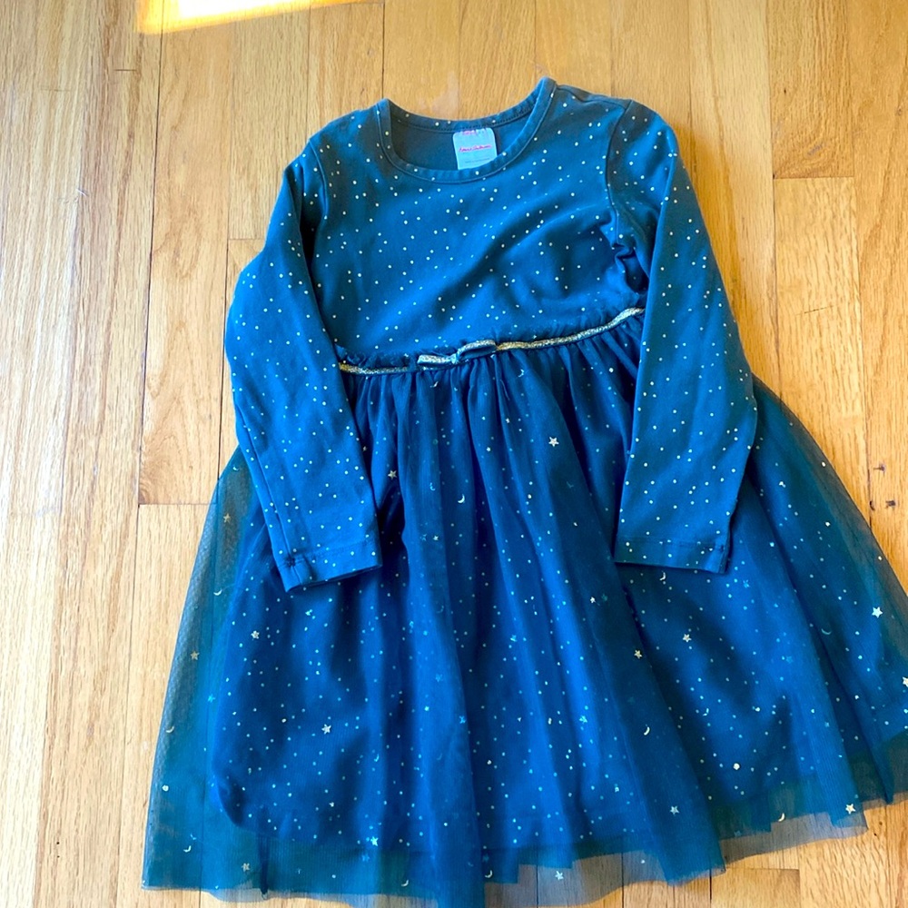 Hanna Andersson 4 (100) green/gold holiday dress